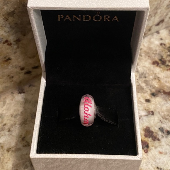 Pandora Hawaii Exclusive Aloha Cherry Blossom Flower Murano Charm RARE - Picture 6 of 8